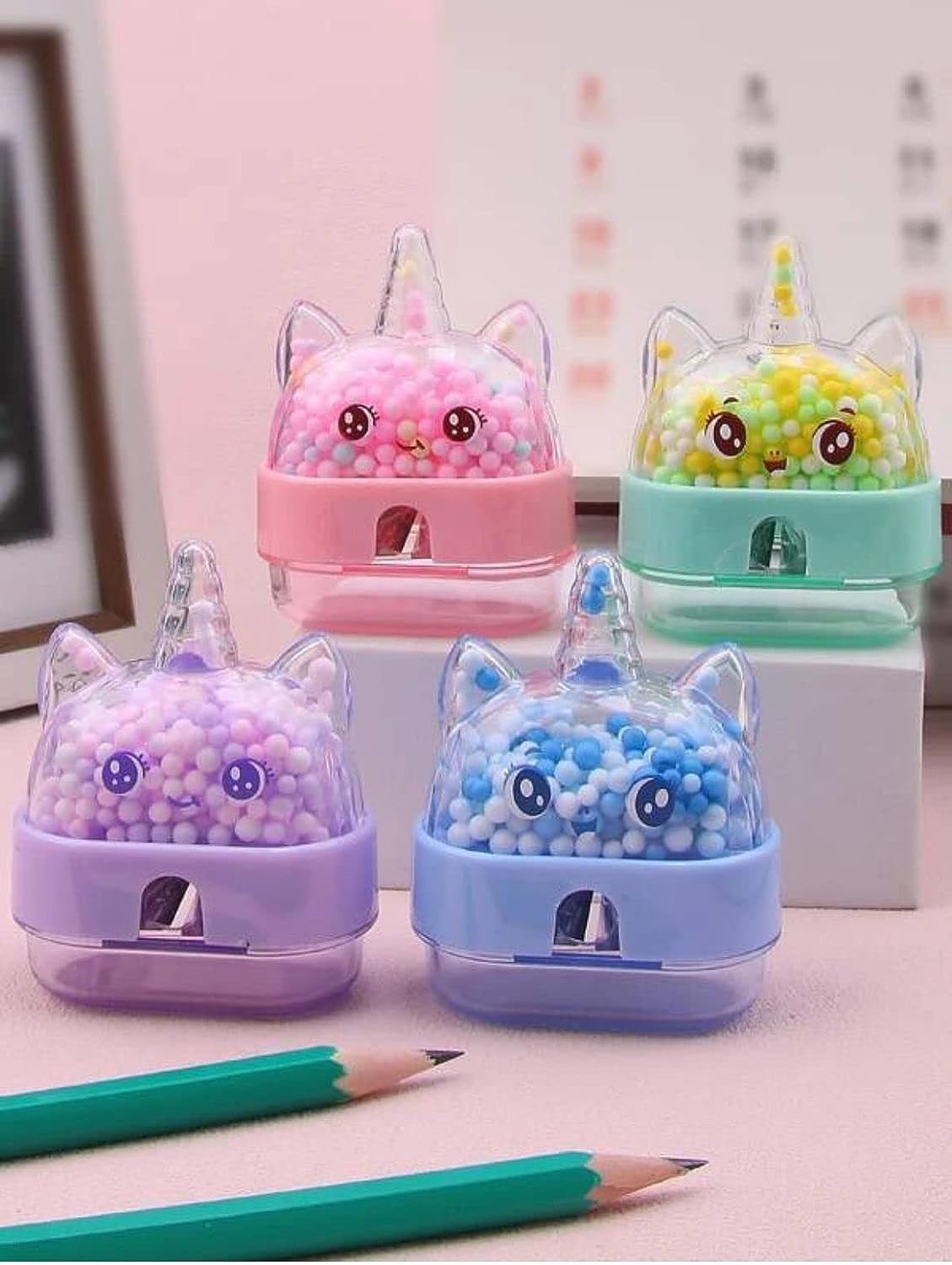 Pencil Sharpener with Dust Collector for Kids – Kawaii Sharpener for Pencil Sharpener for Kids, Fancy Sharpeners, School & Office Stationery Kit, Best Birthday Return Gifts (Unicorn, Pack of 1)
