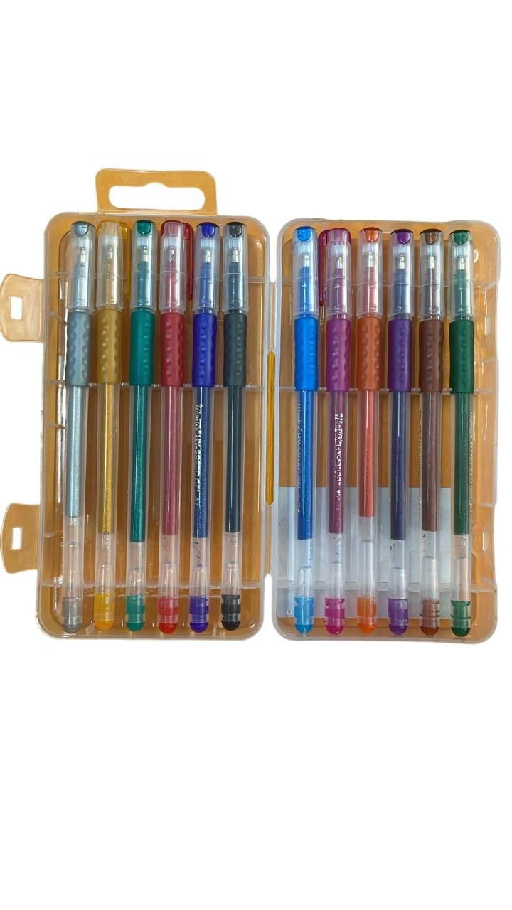 Montex Hy-Speed 10 Multicolour Smart Glitter X-L Sparkle Gel Pen (PACK OF 12)
