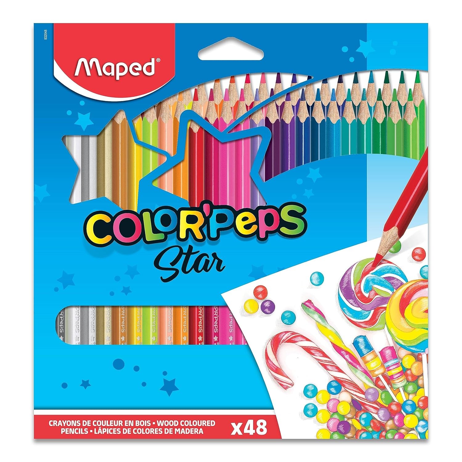 Maped Color'Peps Color Pencil Set - Pack of 48 (Multicolor)